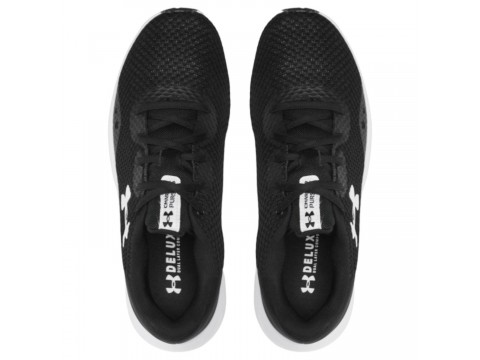 Under Armour Charged Pursuit 3 UA Black White Men Running Shoes 3024878-001