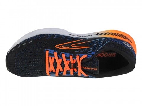 Brooks Glycerin 20 Men's Running Shoe - Black/Classic Blue/Orange