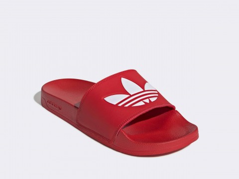 red adidas sliders